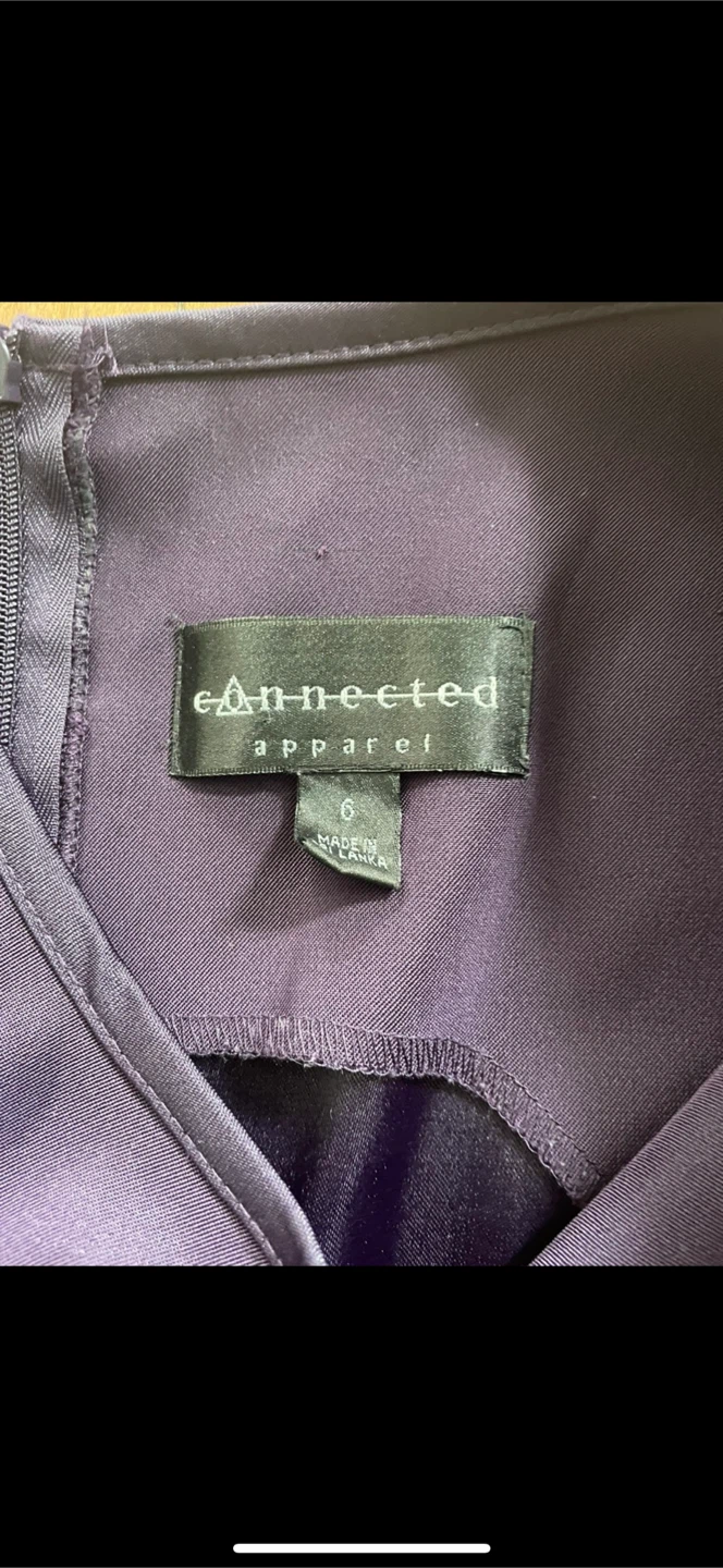 Connected Apparel Purple Sheath Dress Size 6 - photo 2