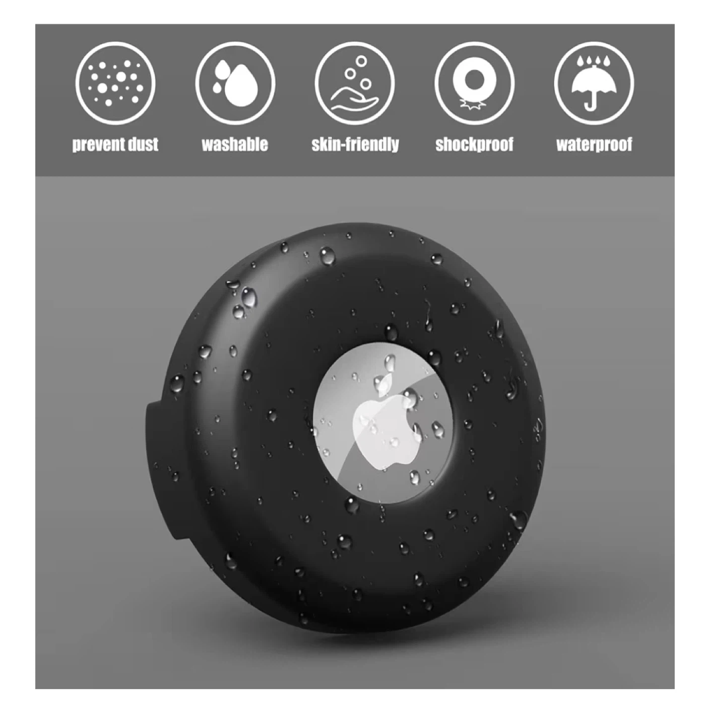1 Silicone Holder for Apple AirTag - Black - photo 4
