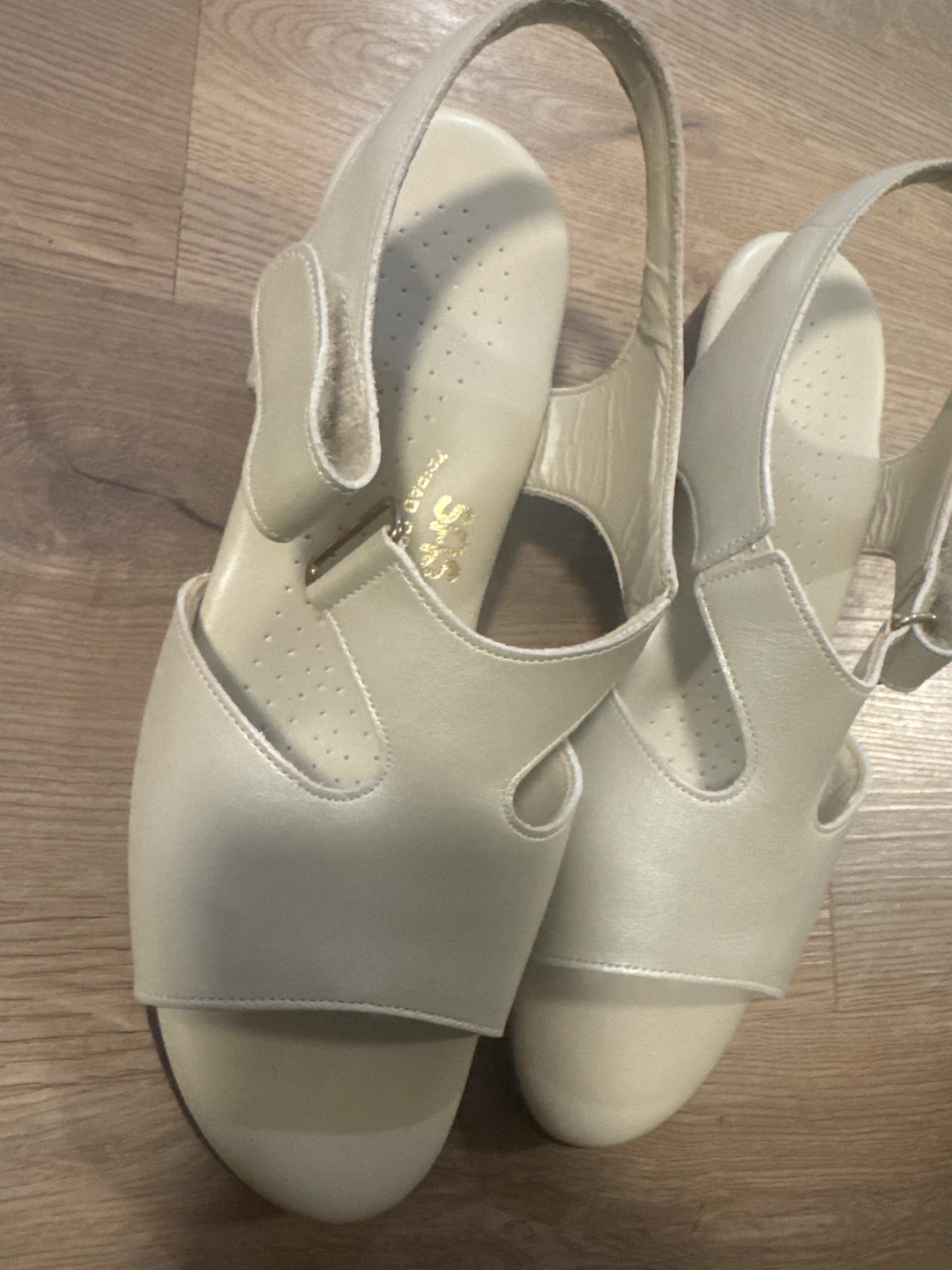 SAS Suntimer "Tripad Comfort" Beige Leather Slingback Sandals - photo 2