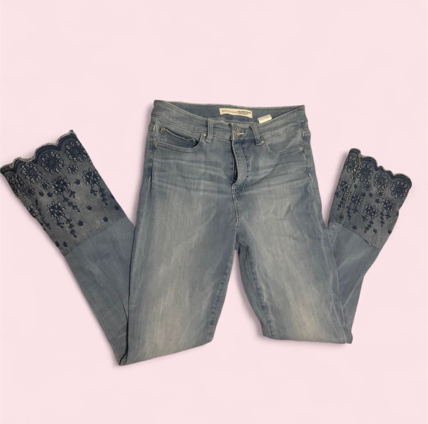 Women's Embroidered Flare Jeans - Size Unknown