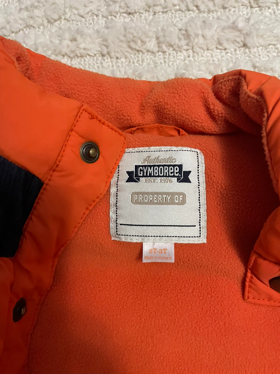 Gymboree Puffer Vest Orange Blue Size 2T-3T - photo 3