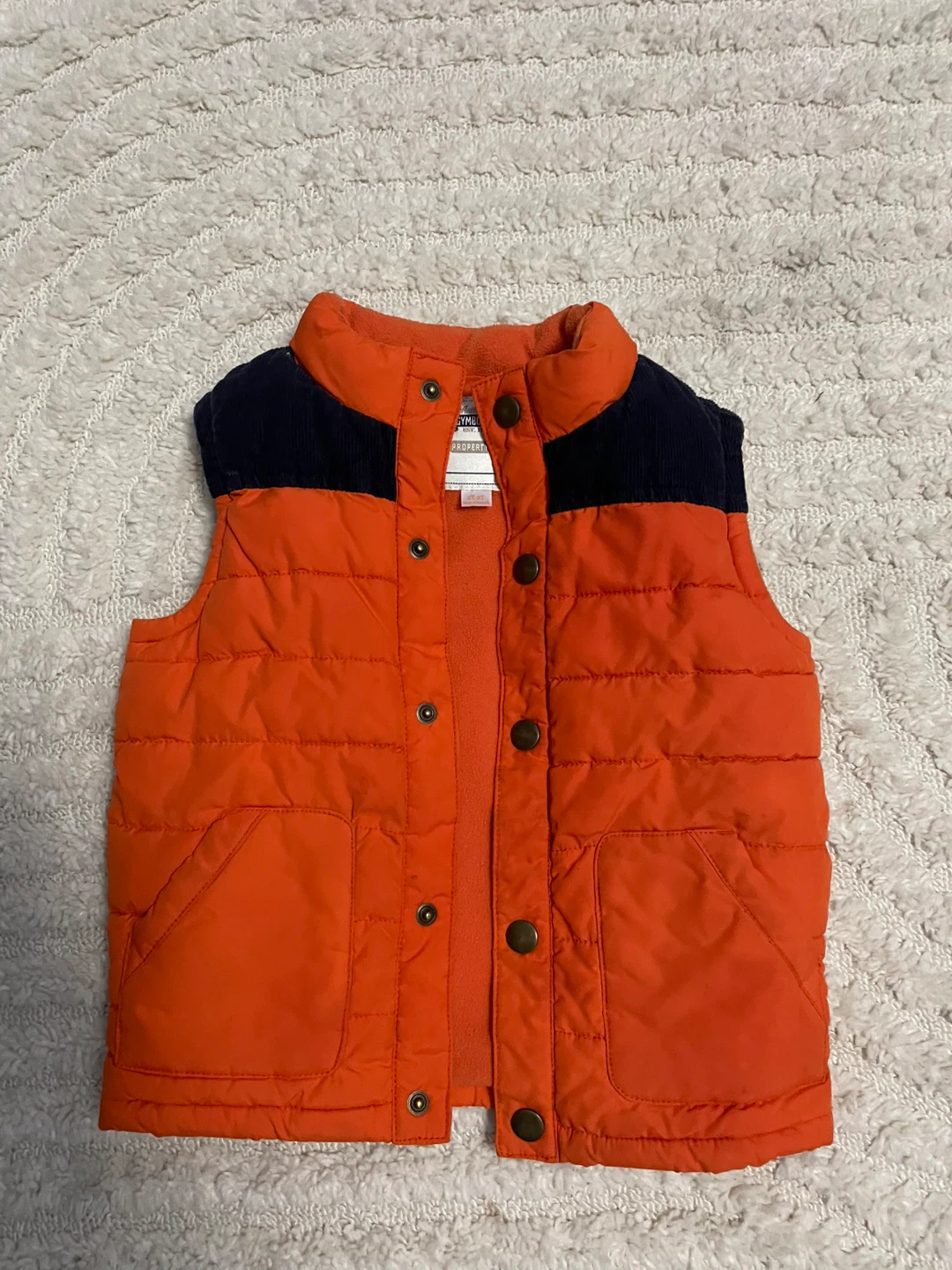 Gymboree Puffer Vest Orange Blue Size 2T-3T