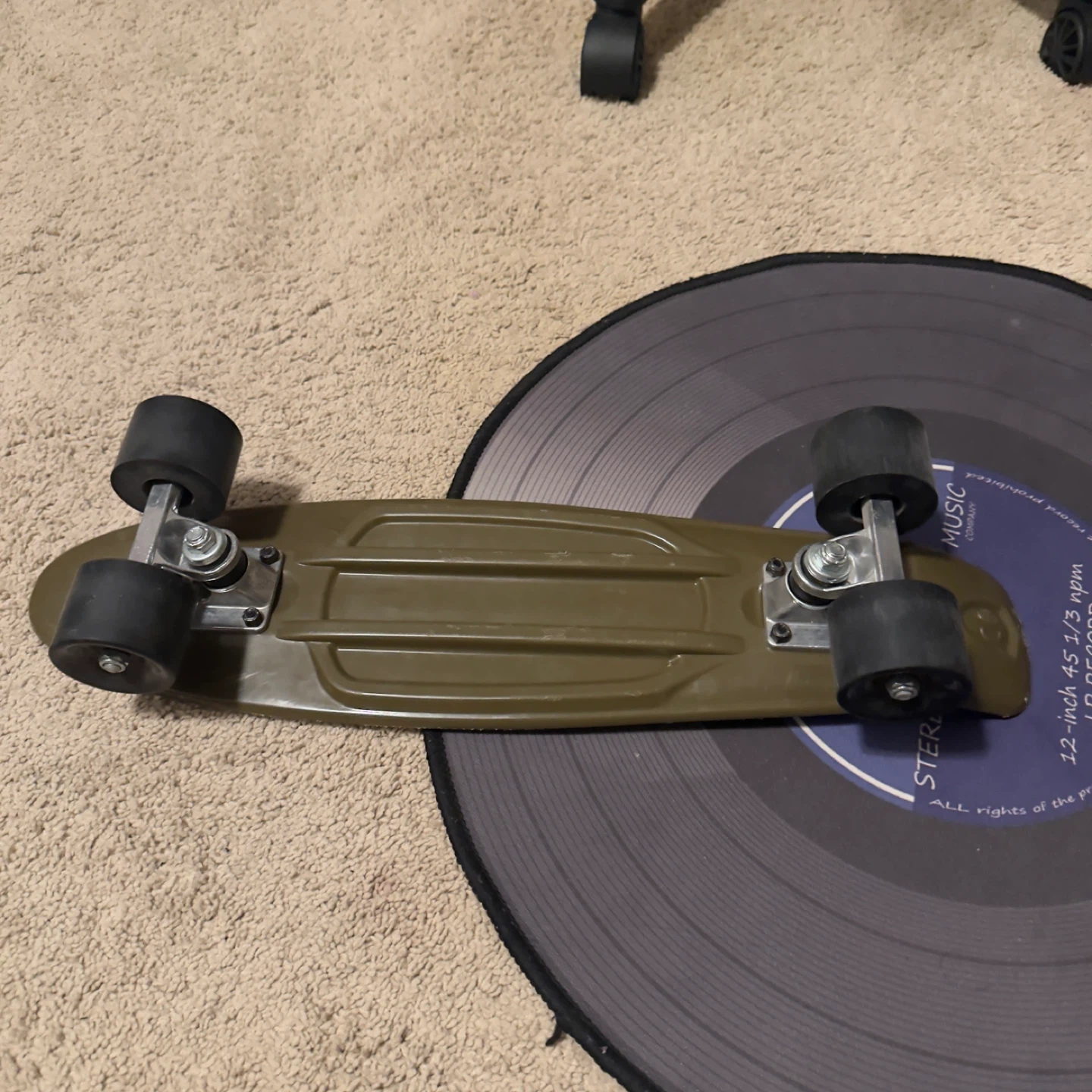 Olive Green Penny Board Style Skateboard - photo 2
