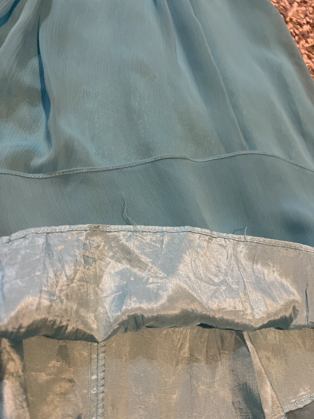 Blue Chiffon Flower Dress Size S - photo 2