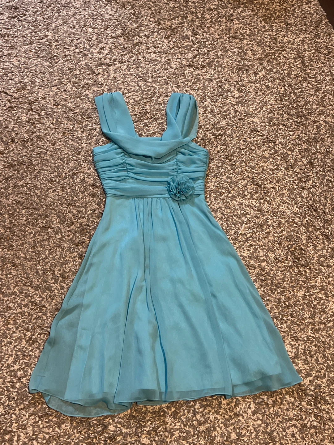 Blue Chiffon Flower Dress Size S