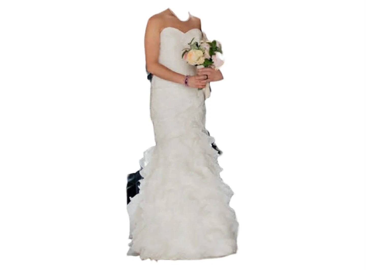 Strapless Mermaid Wedding Dress with Ruffles - photo 4