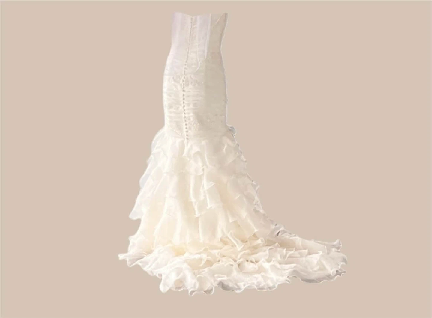 Strapless Mermaid Wedding Dress with Ruffles - photo 3