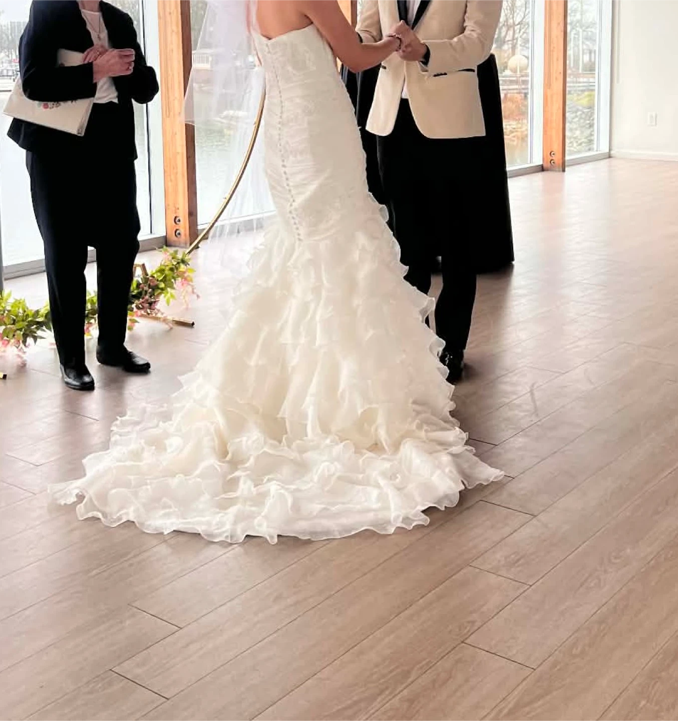 Strapless Mermaid Wedding Dress with Ruffles