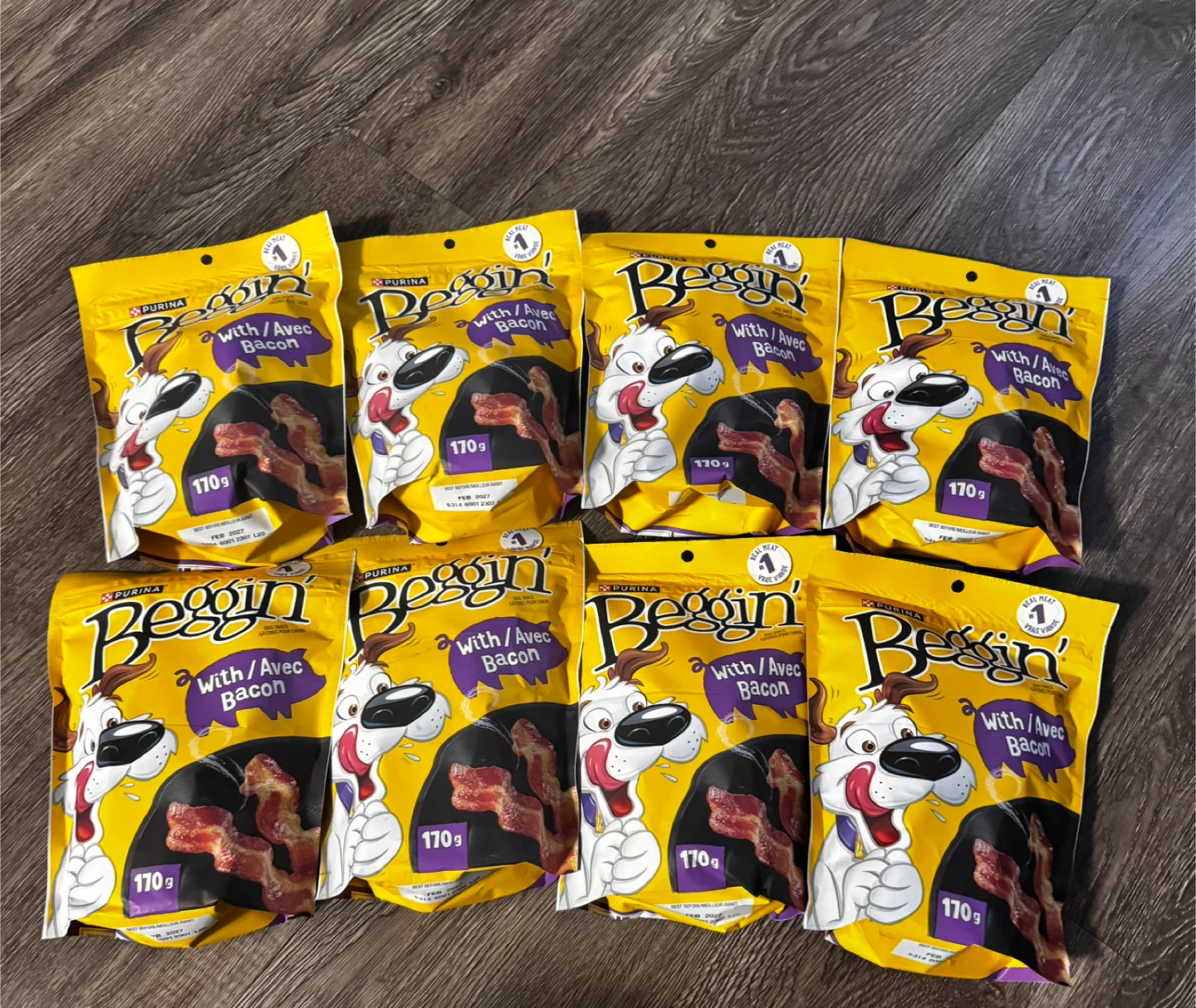 Purina Beggin' Strips with Bacon Dog Treats (7 x 170g)