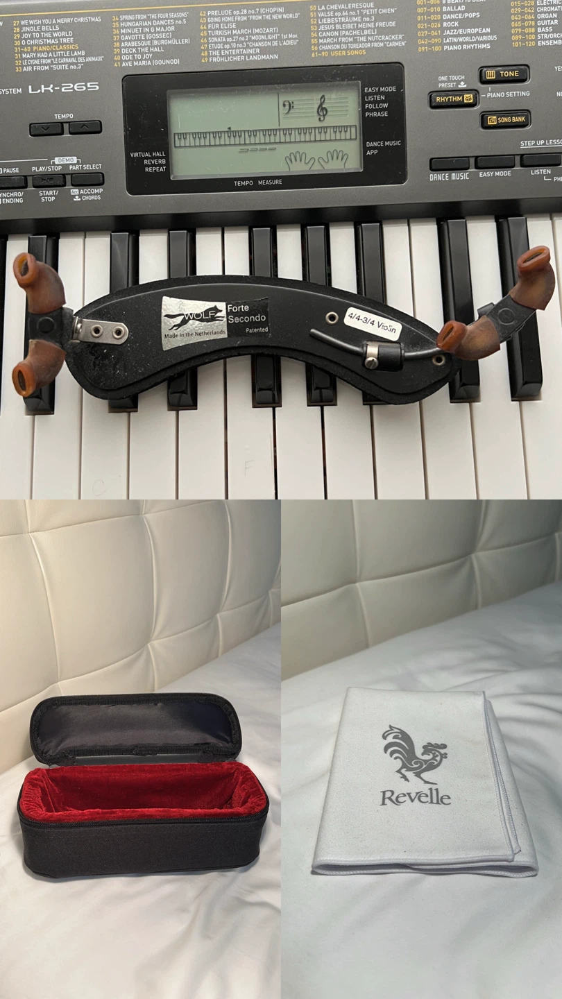 Forte Secondo 3/4-4/4 Violin Shoulder Rest Set