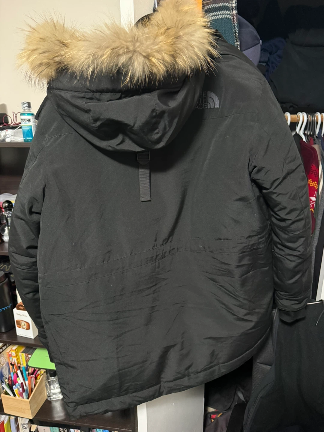The North Face Black Down Parka with Fur Hood Size Large - photo 4