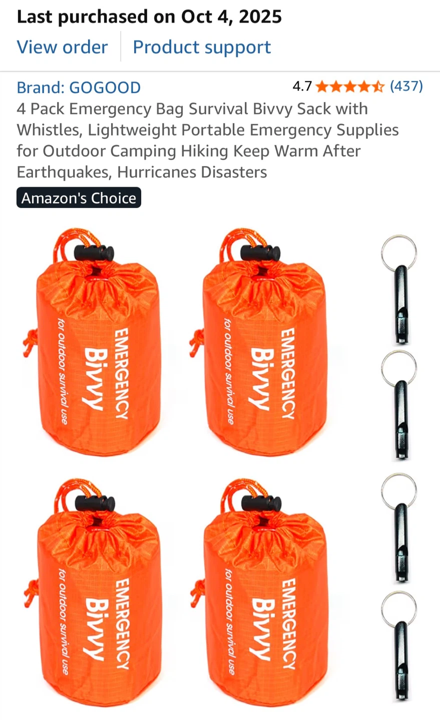 GO GOOD Emergency Bivvy Bags for Outdoor Survival - photo 2