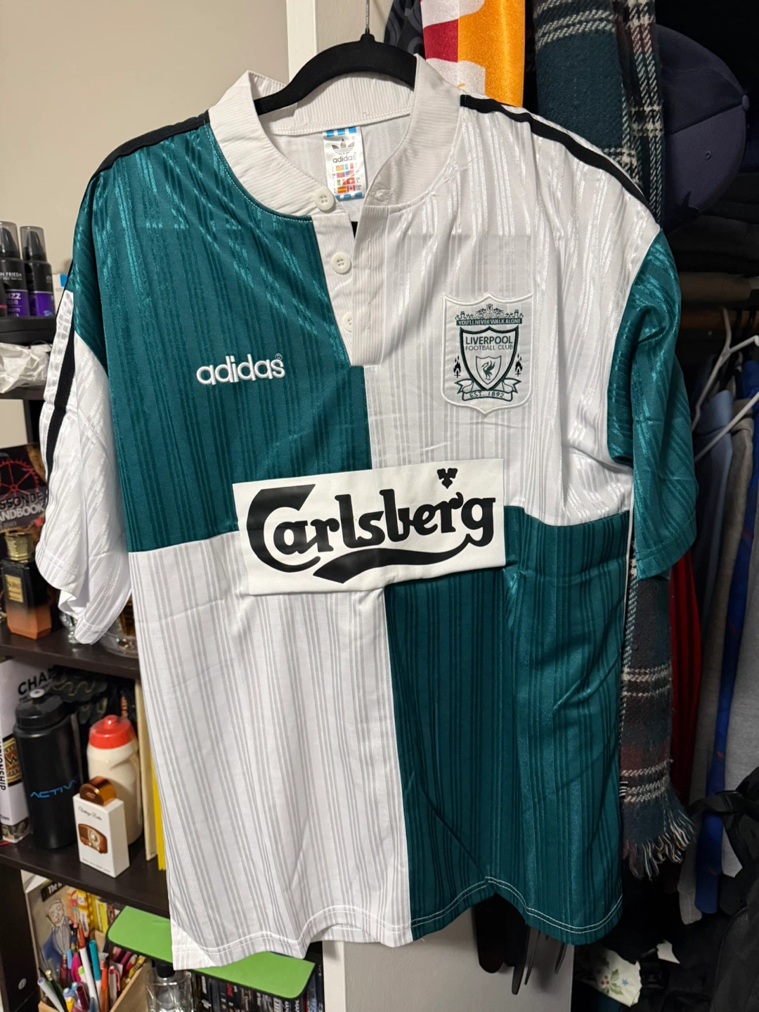 Adidas Liverpool FC Carlsberg Soccer Jersey Large