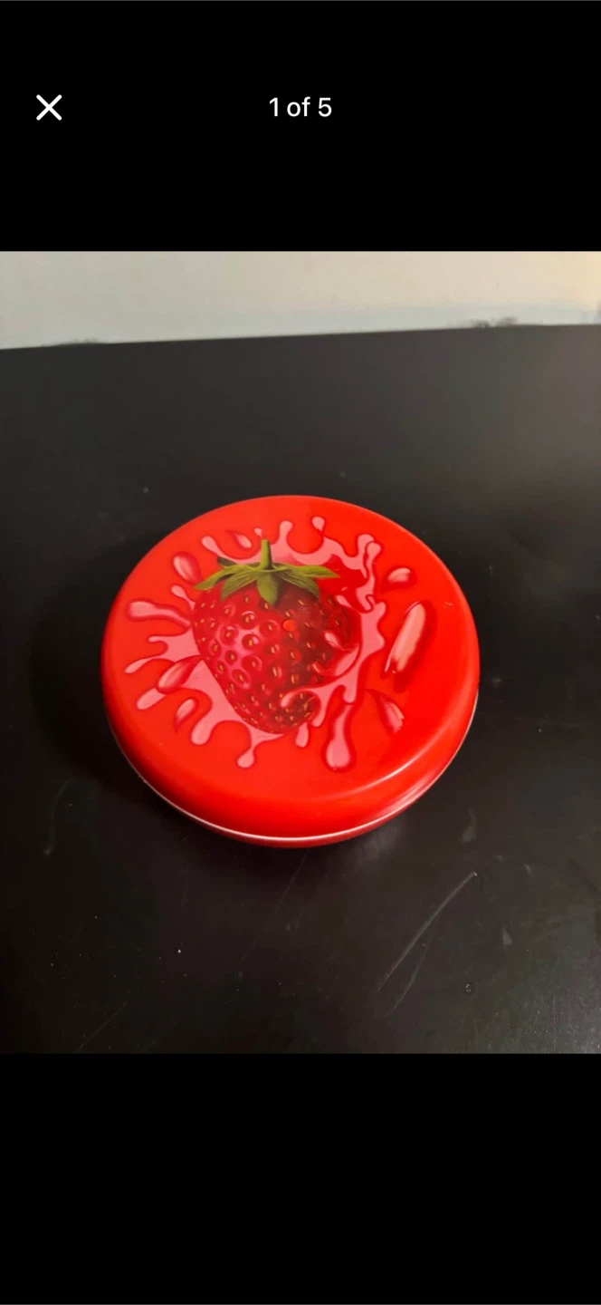 Insulated Food Container with Strawberry Design