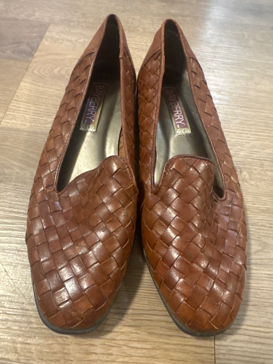 Bayberry & Co. Brown Woven Genuine Leather Loafers - photo 2