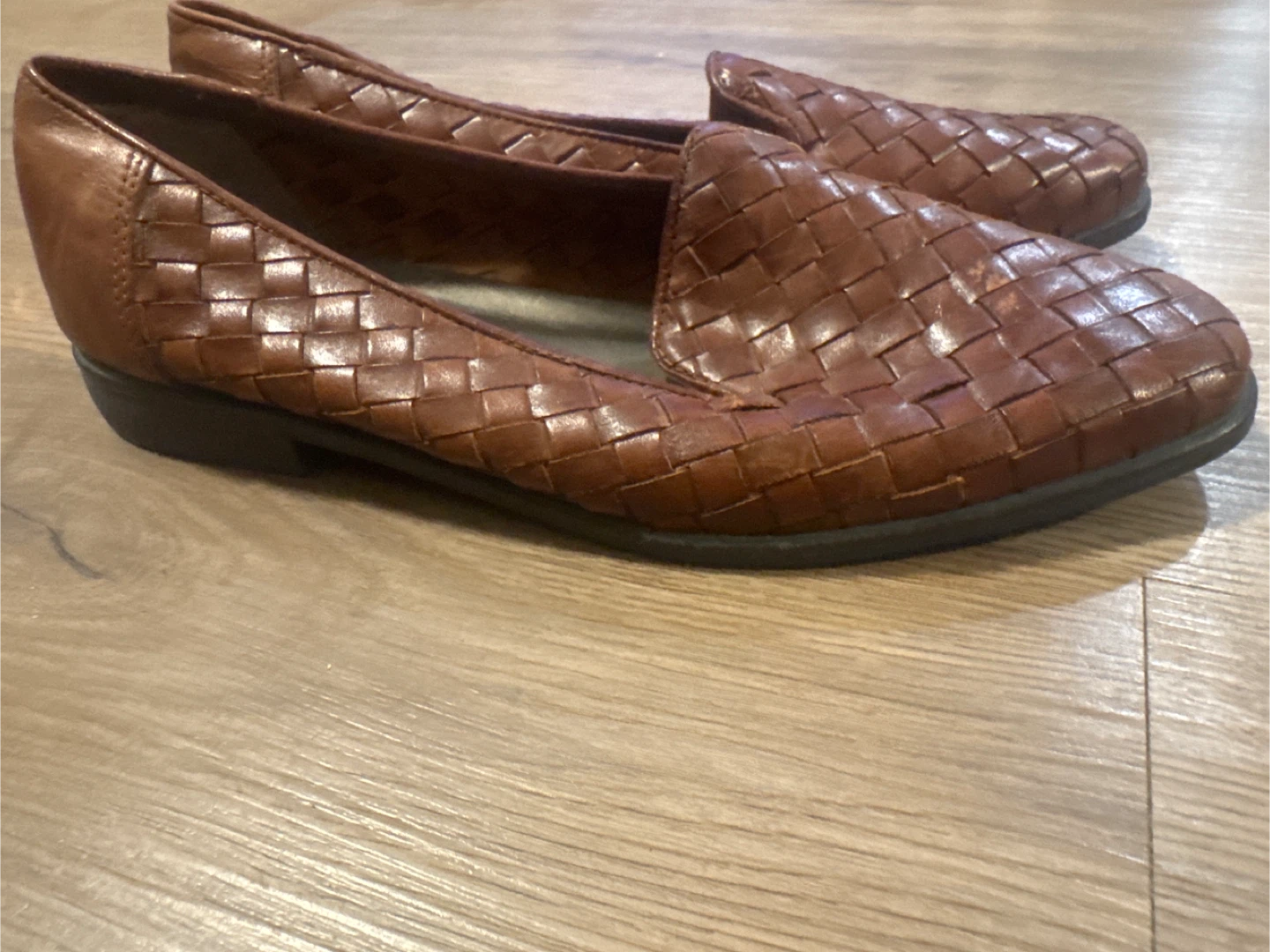 Bayberry & Co. Brown Woven Genuine Leather Loafers