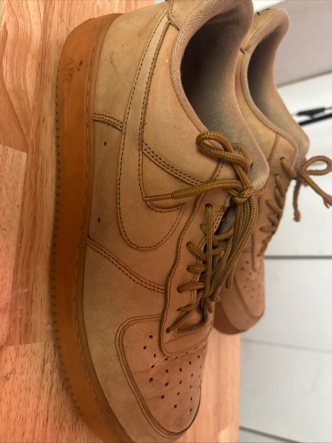 Nike Air Force 1 Sneakers - Tan Suede