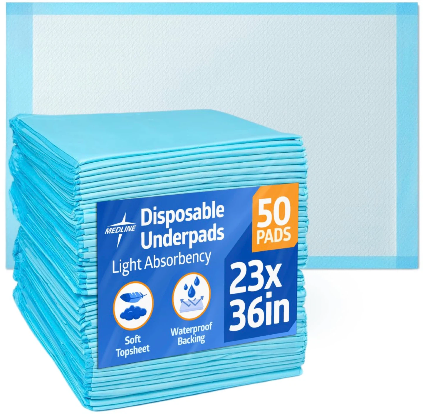 Medline Disposable Underpads 23" x 36" - Package of 10