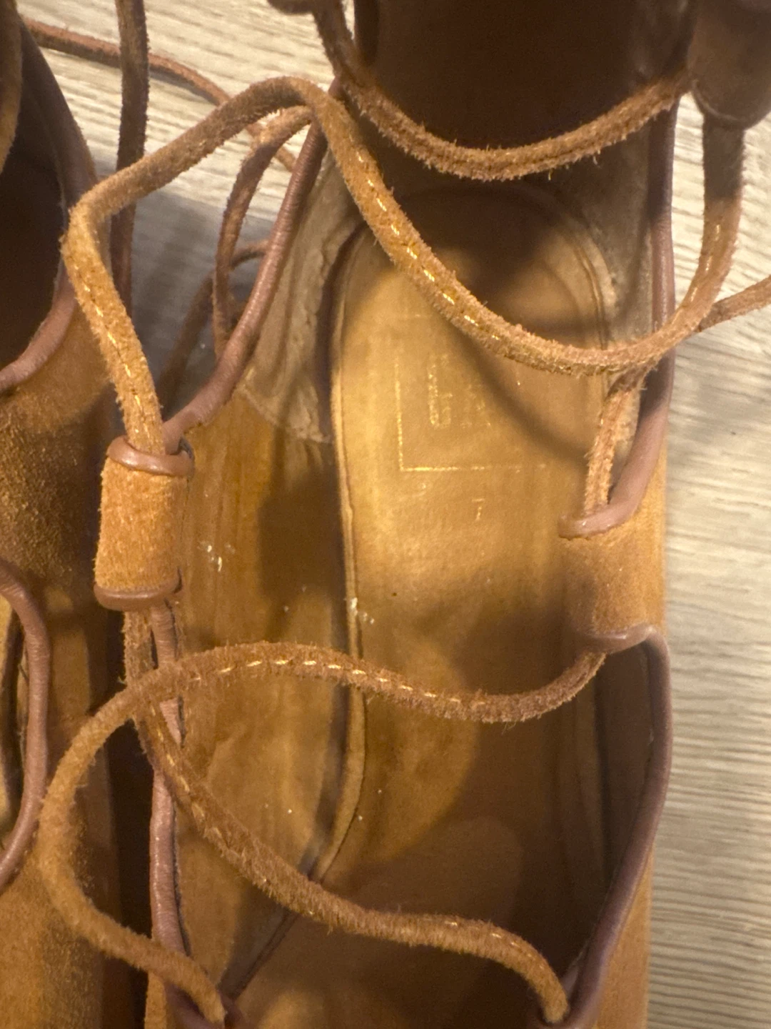 Gap Ballerina Suede Lace-Up Flats - photo 4