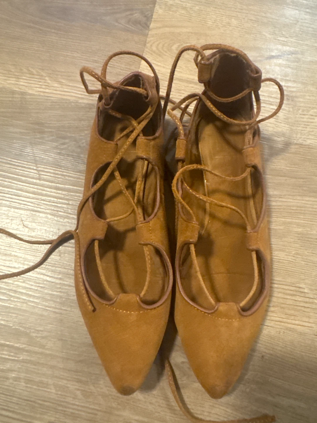Gap Ballerina Suede Lace-Up Flats - photo 2