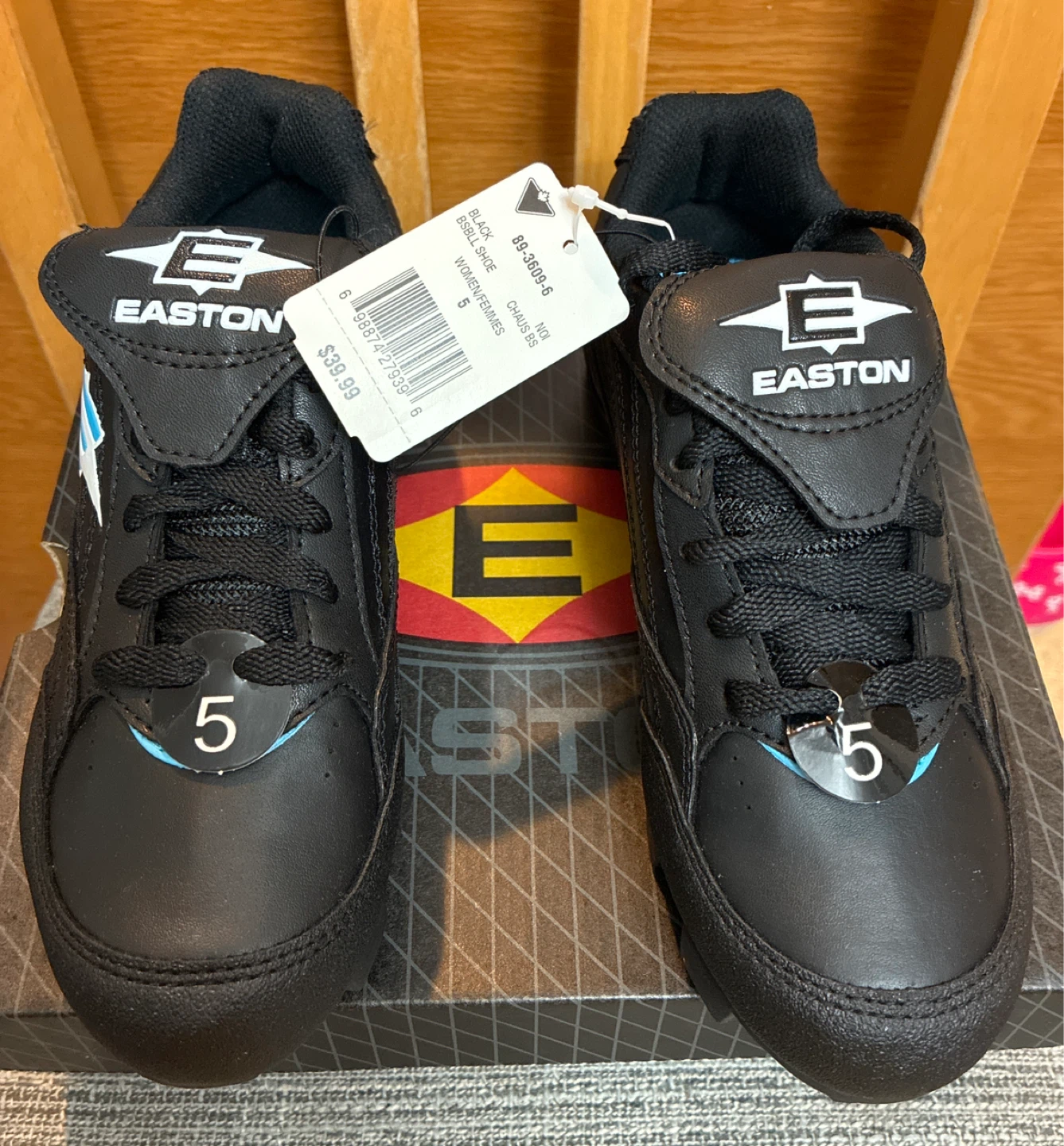 New in box Easton Black Baseball Cleats - Women's Size 5