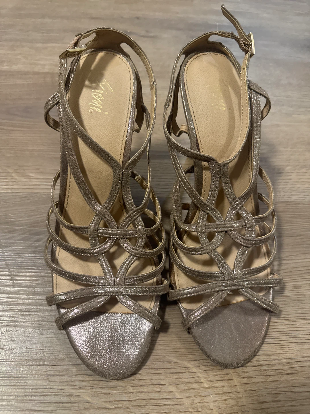 Fioni Women's Sparkly Strappy Heeled Sandals