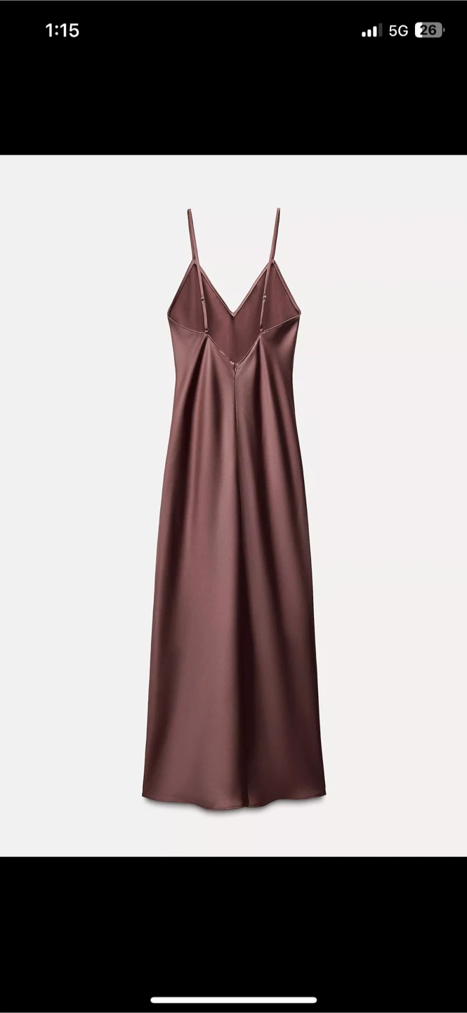 Zara Satin Effect Mini Dress - size large - photo 2