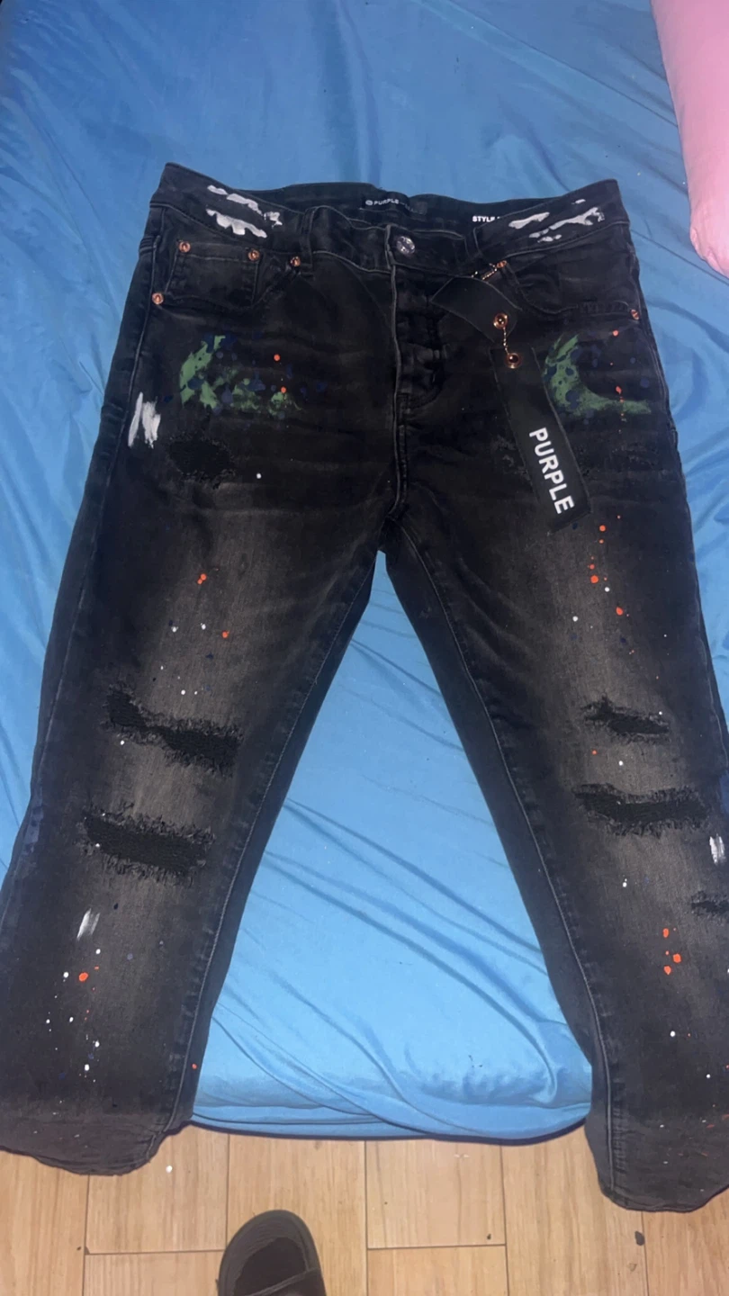 Black purple Brand Jeans