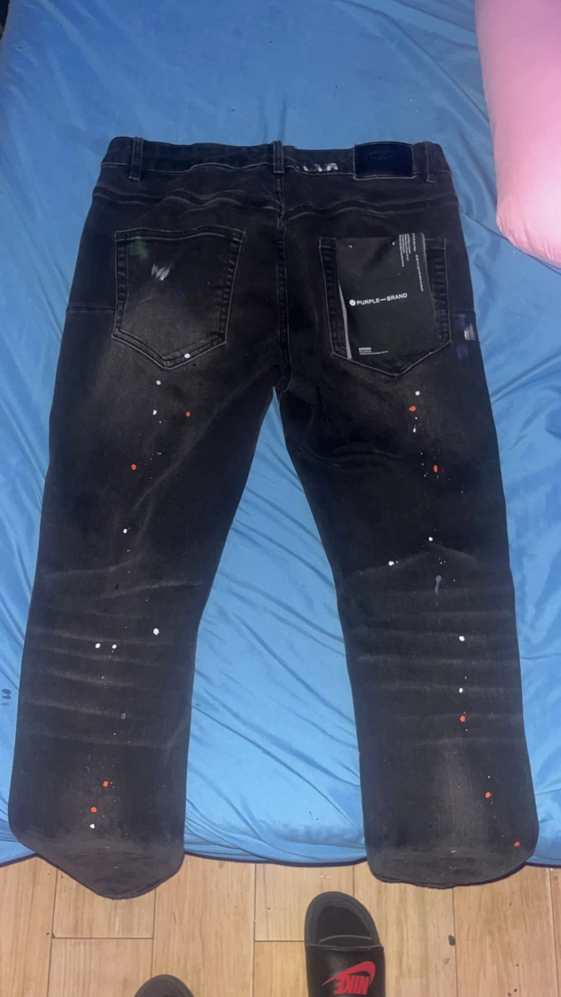 Black purple Brand Jeans - photo 2