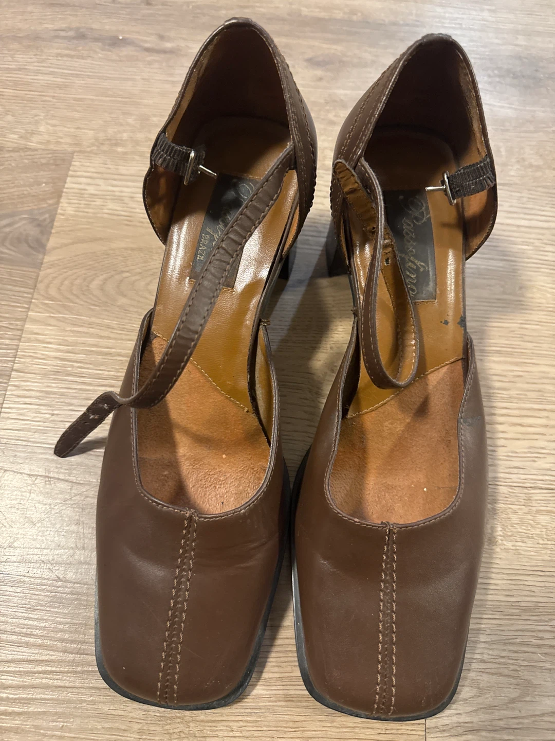 Passofino Brazil Women's Brown Leather Heels Sandals - photo 4