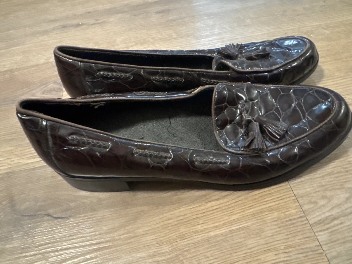 Amalfi Brown Genuine Leather Tassel Loafers - Women's Size 8 - photo 2