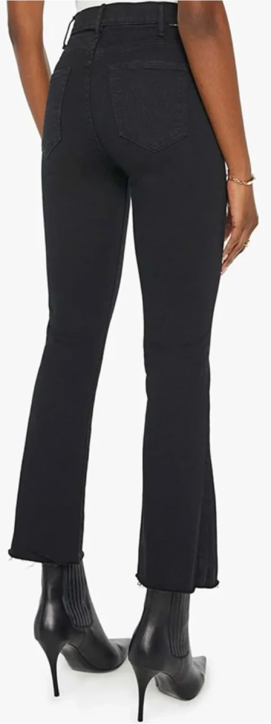 MOTHER The Hustler Ankle Jeans Black Size 26 - photo 2