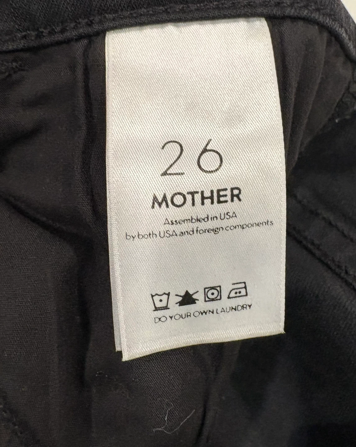 MOTHER The Hustler Ankle Jeans Black Size 26 - photo 5