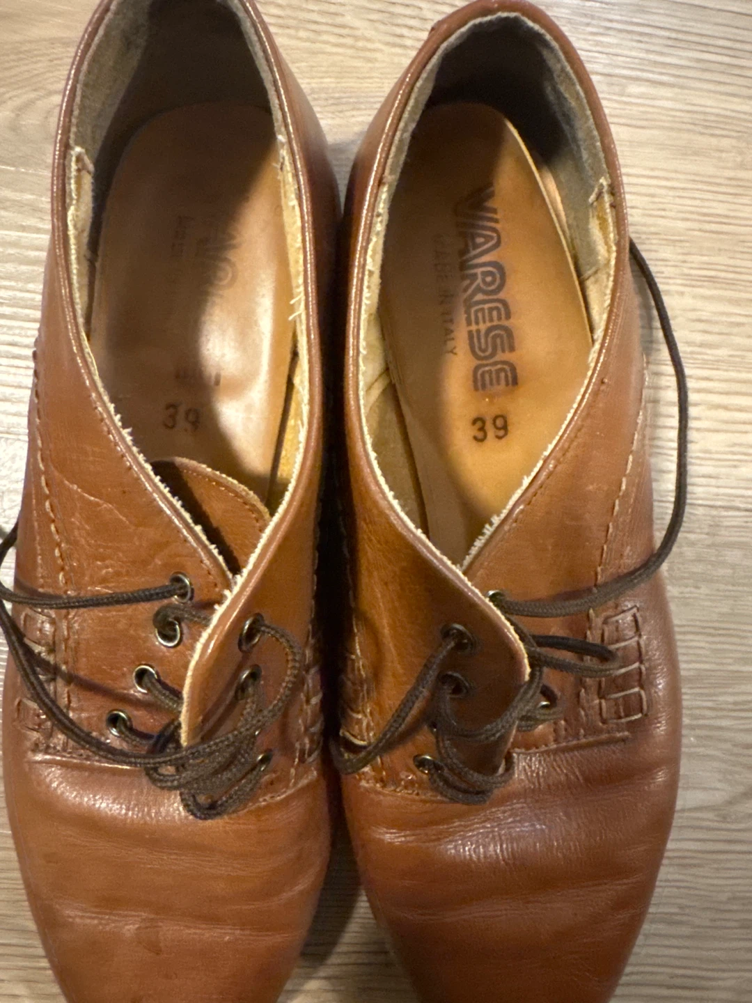 VARESE Brown Italia Genuine Leather Lace-Up Shoes - Size 39 - photo 3