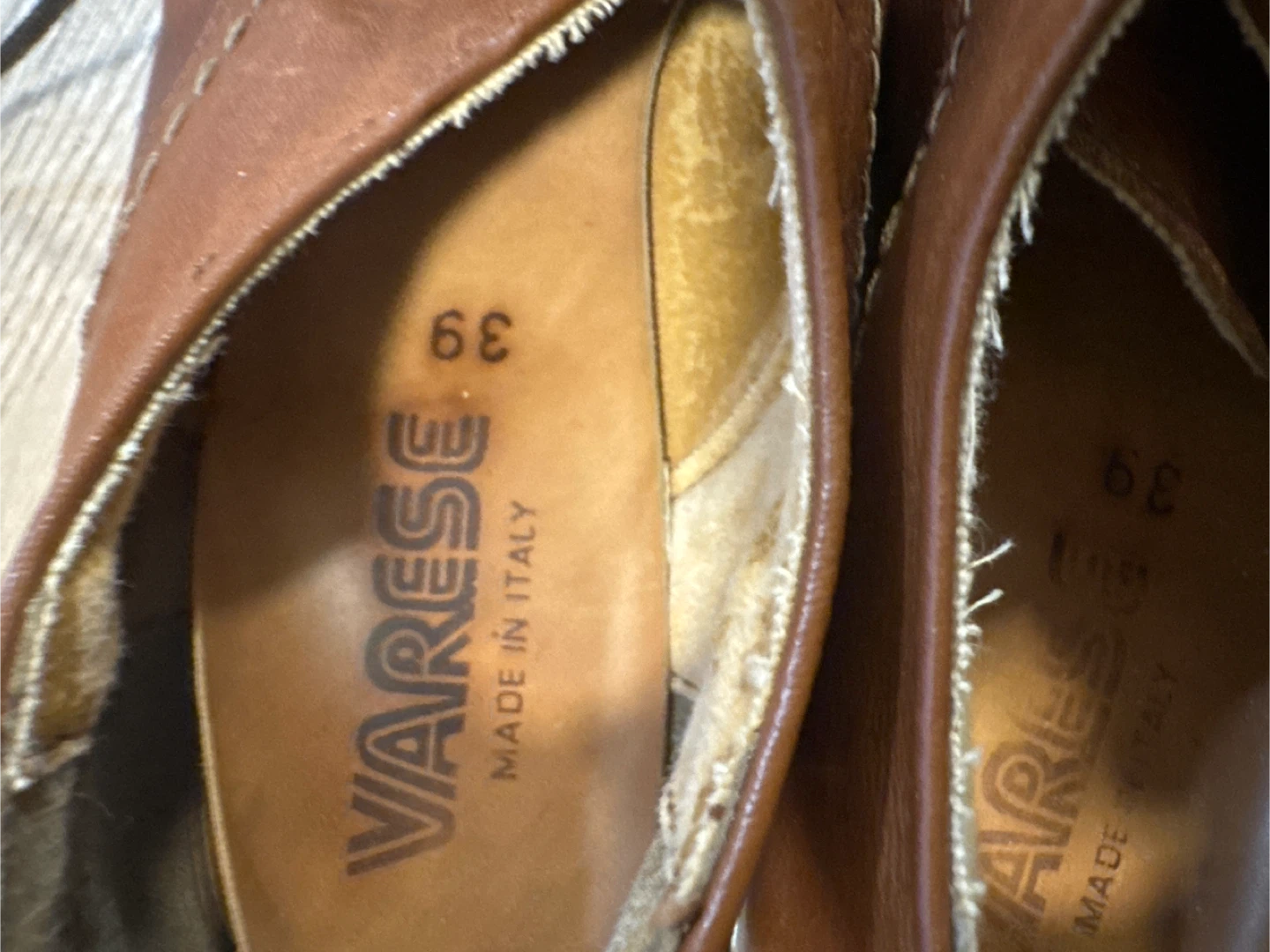 VARESE Brown Italia Genuine Leather Lace-Up Shoes - Size 39 - photo 4