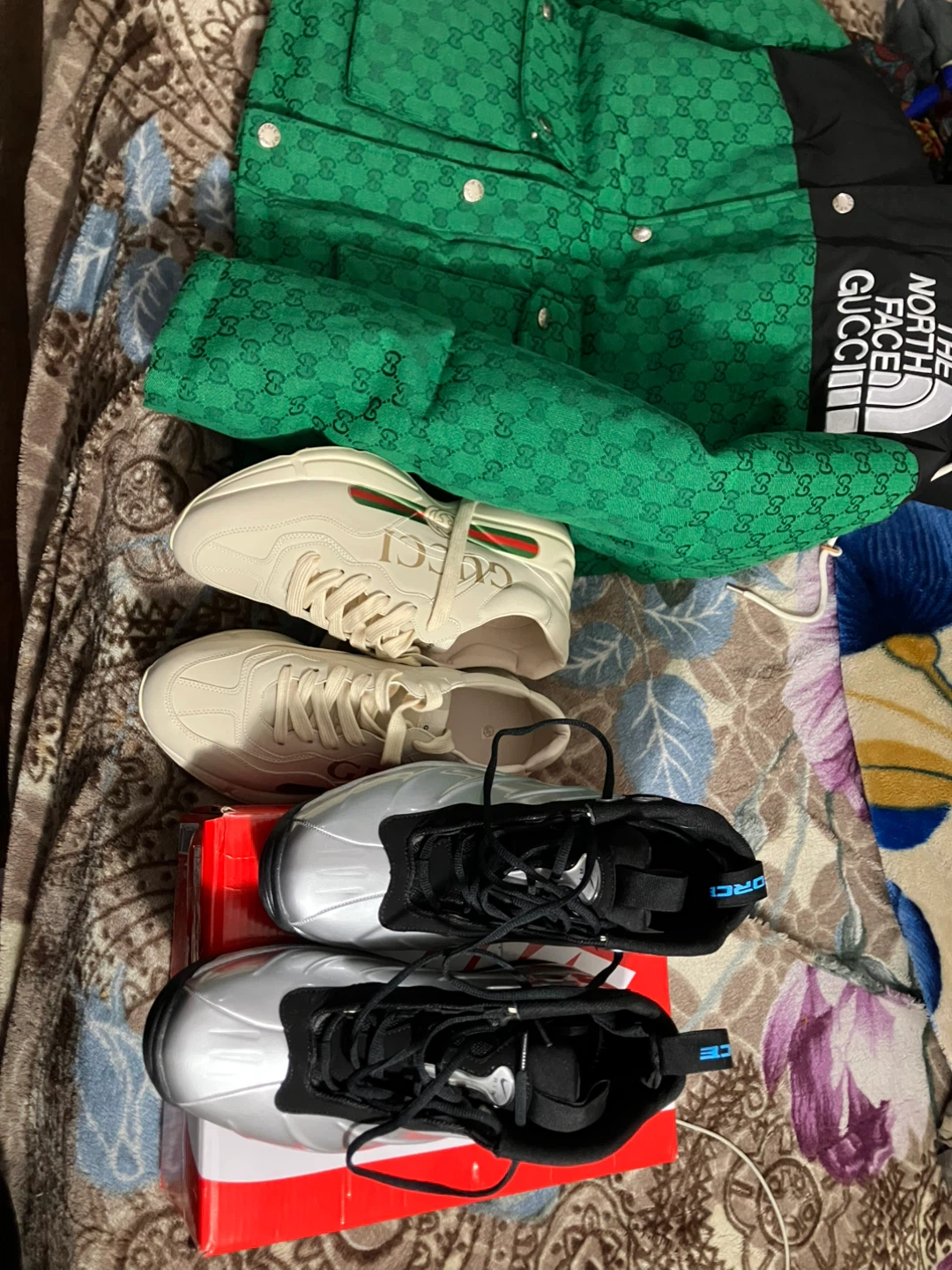 Gucci x The North Face Puffer Jacket & Sneakers Bundle - photo 4