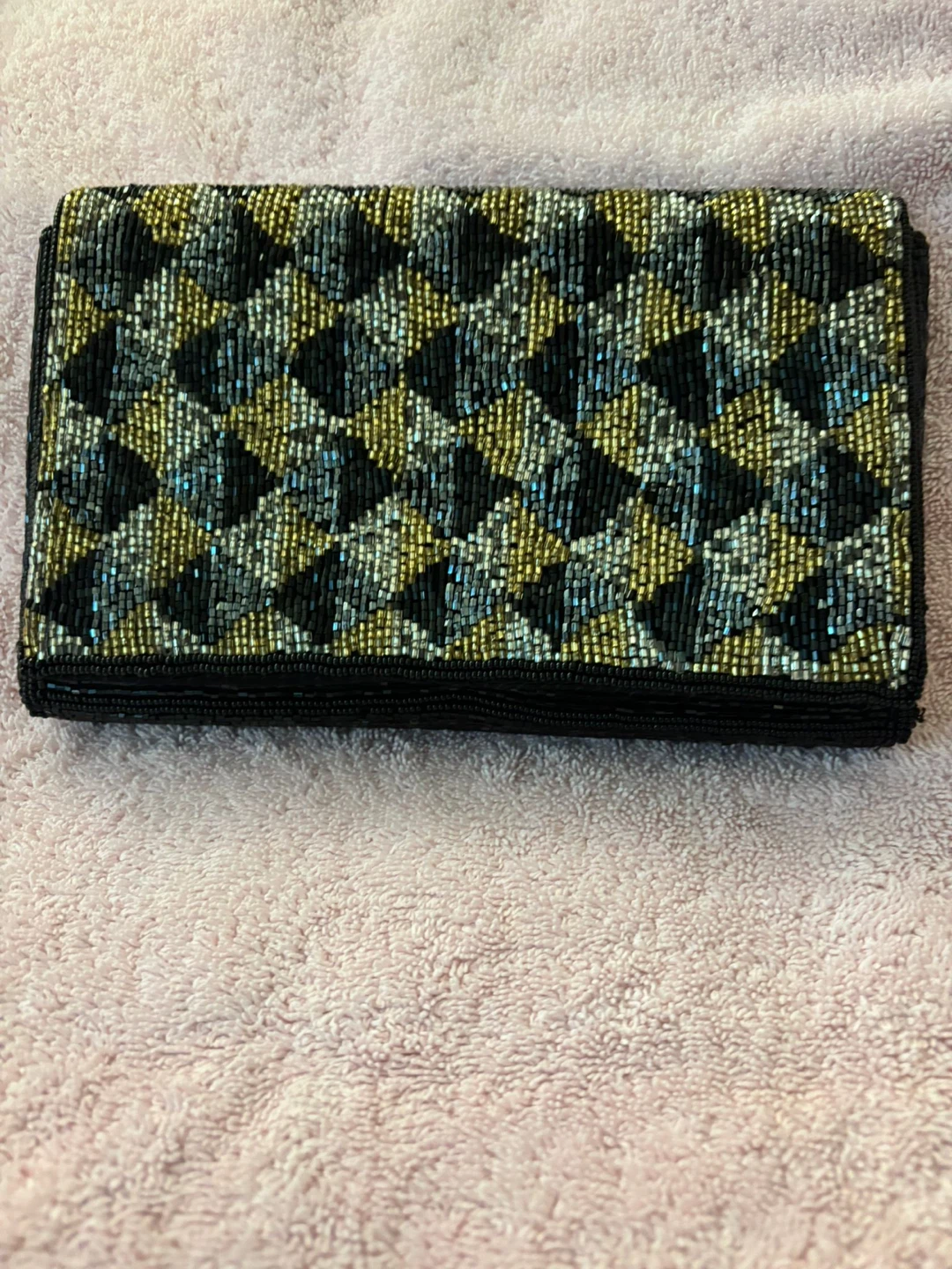 Beaded Clutch and Brown Leather Crossbody Bag Set - photo 5