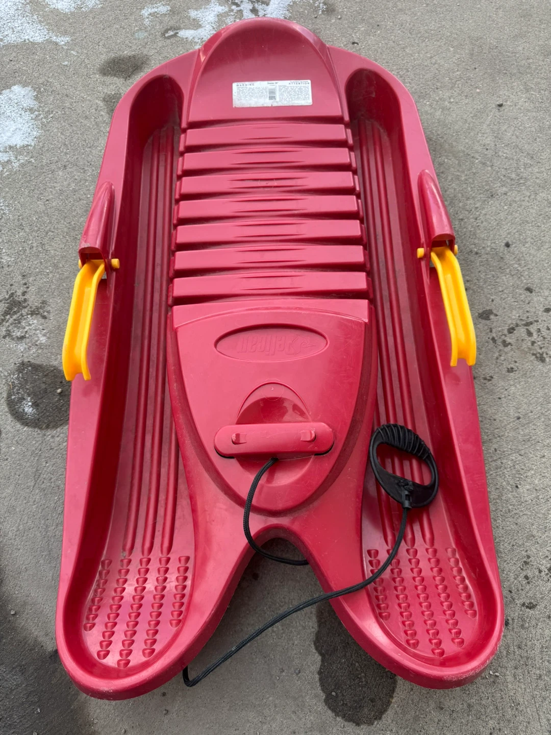 Red Snow Kayak Toboggan Sled