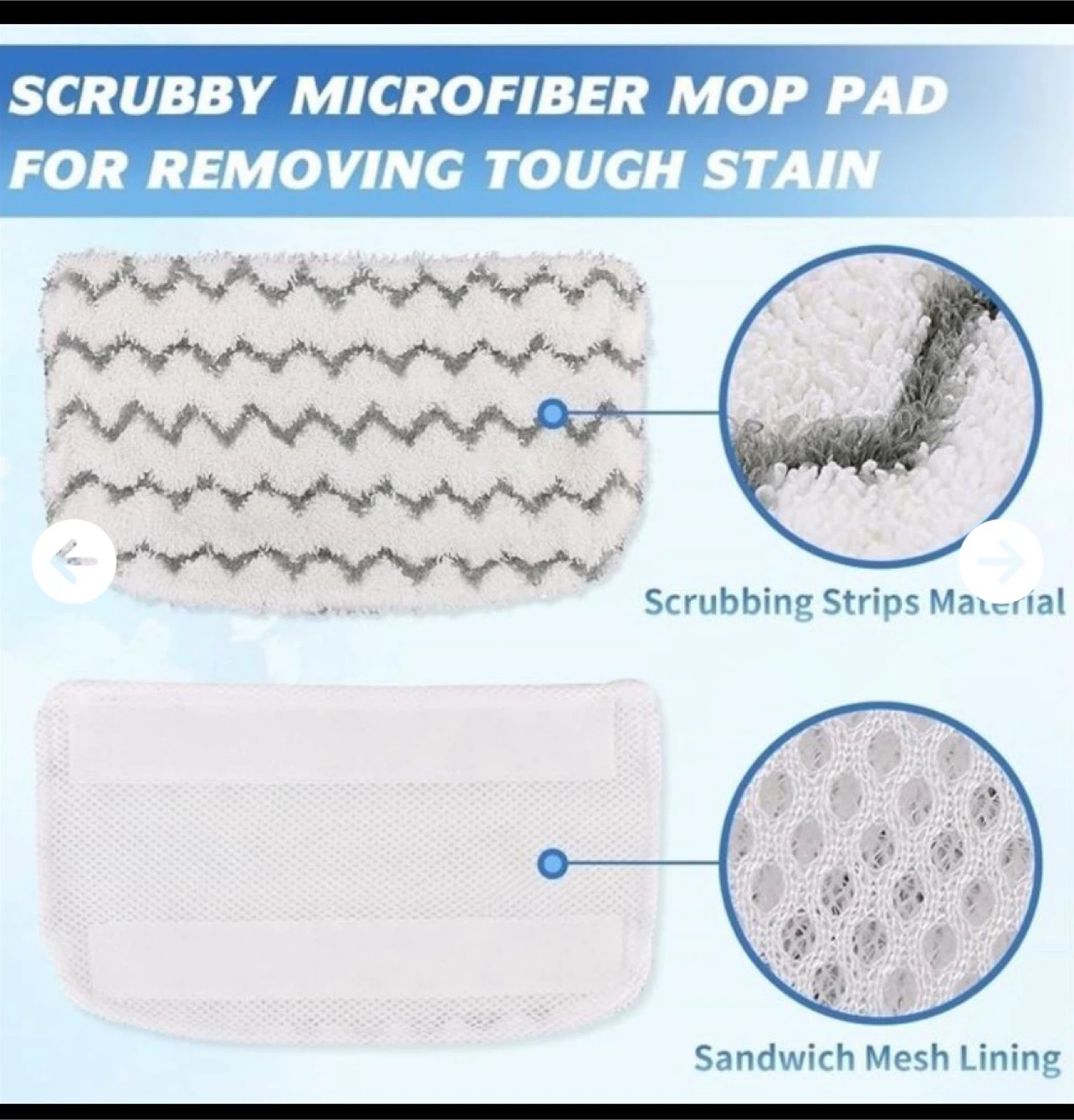 6 Pack Thickened Steam Mop Replacement Pads - photo 3