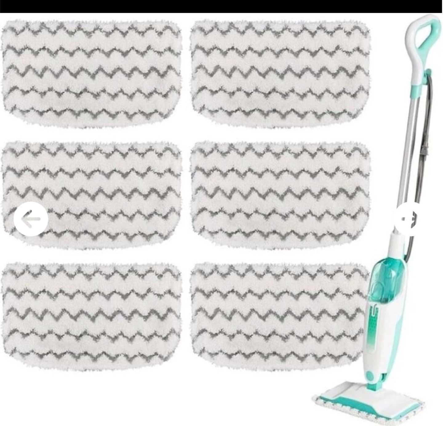 6 Pack Thickened Steam Mop Replacement Pads