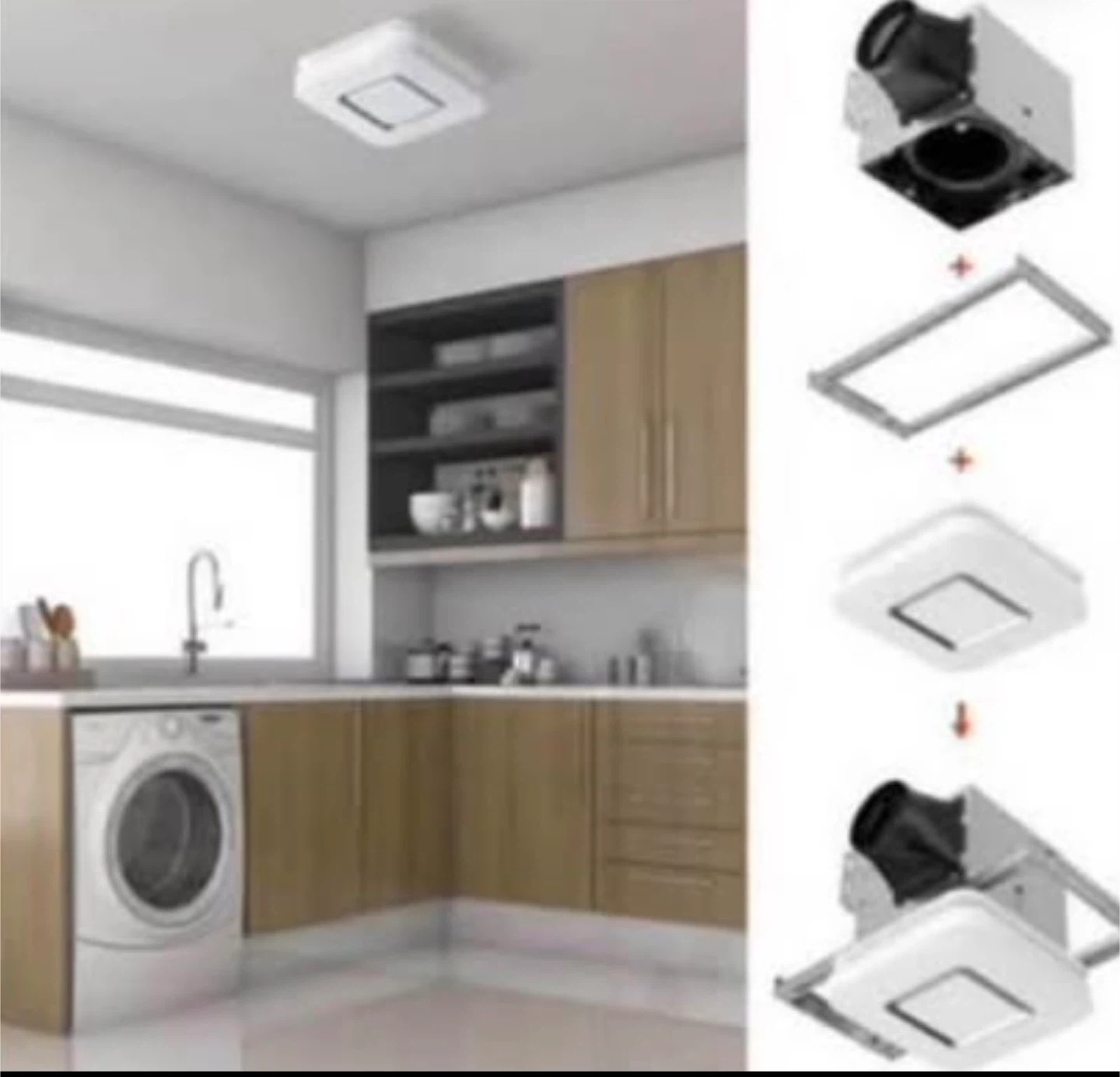 Bathroom Exhaust Fan with LED Light - photo 5