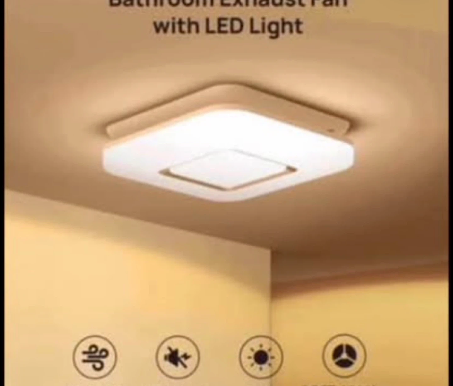 Bathroom Exhaust Fan with LED Light - photo 4