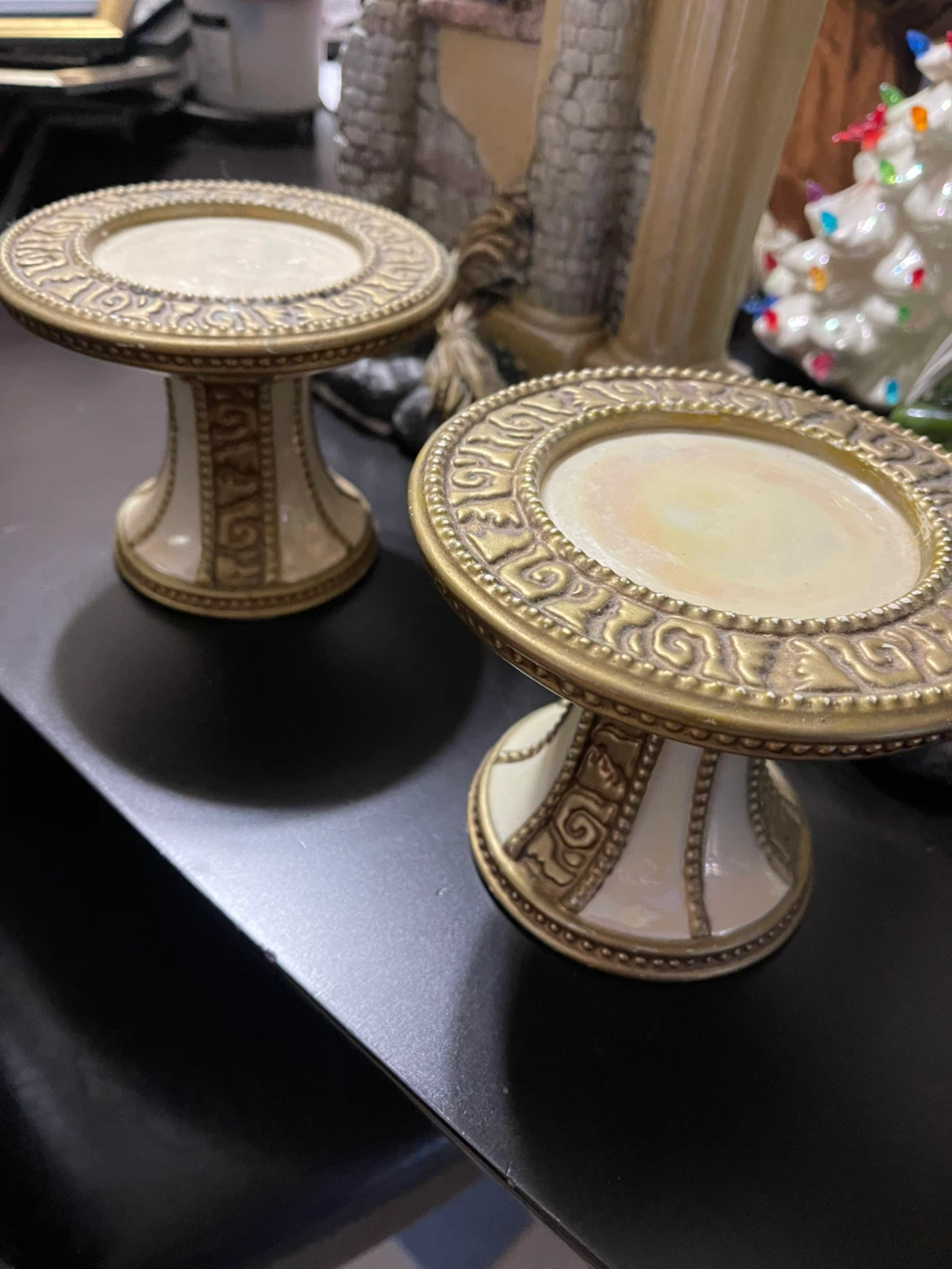 Fitz and Floyd Essentials Decorative Pedestals (Set of 2) - photo 4