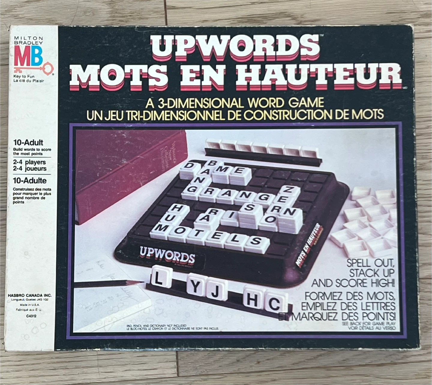 Milton Bradley Upwords 3-Dimensional Word Game