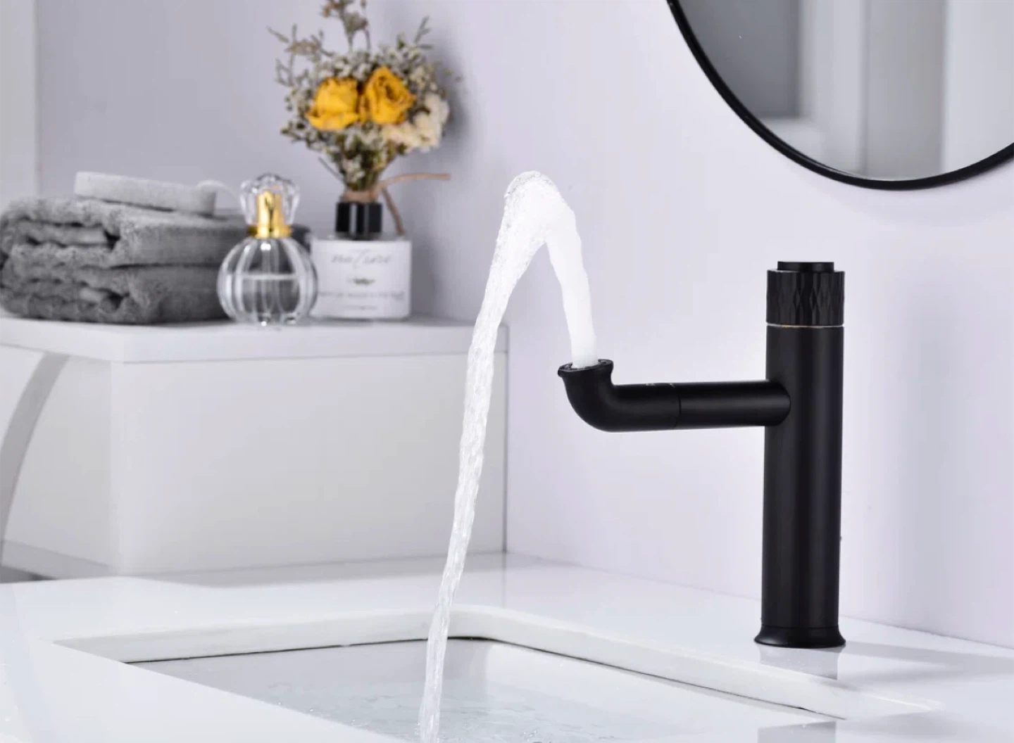 Black Basin Faucet with Pop-Up Drain Assembly - photo 2