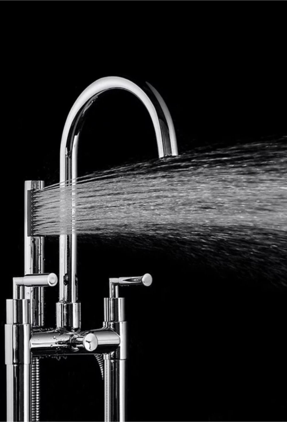 Freestanding Bathtub Faucet with Handheld Shower