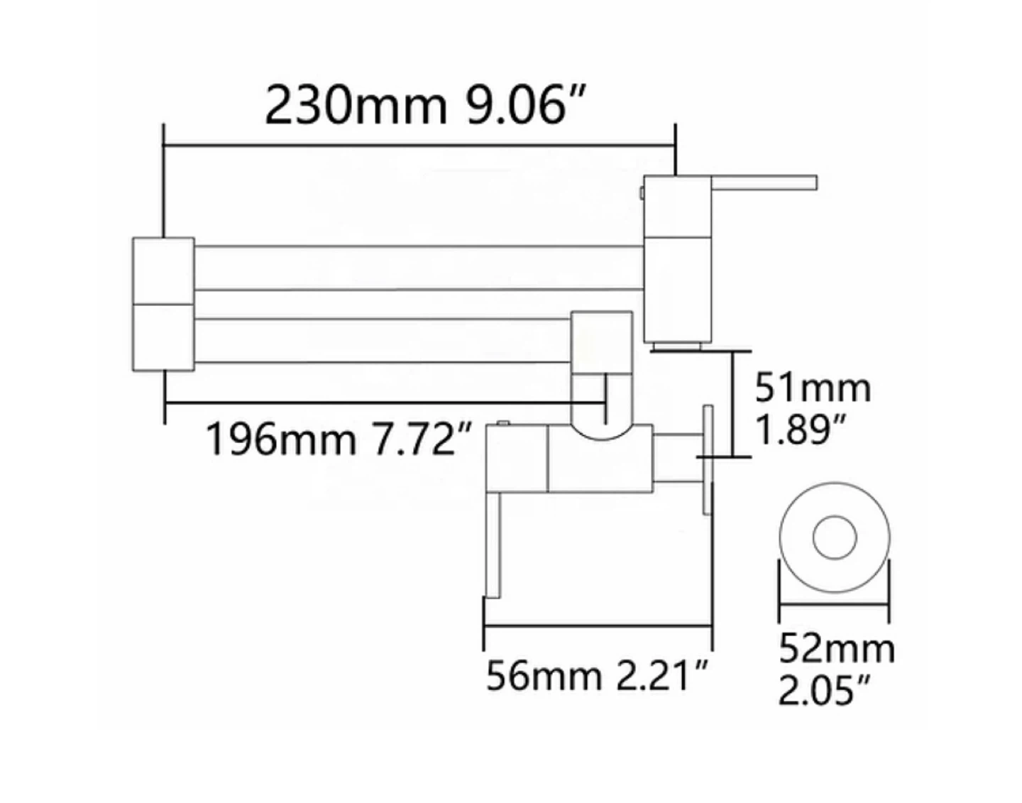 Wall Mount Pot Filler Faucet - photo 2