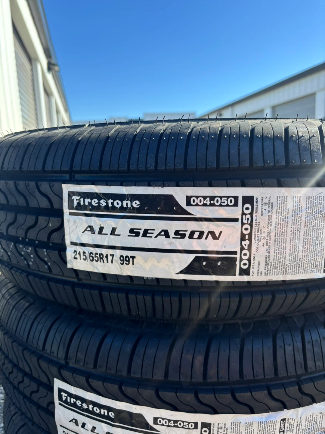 Firestone 215/65R17 all season tires - set of 4 brand new - photo 3