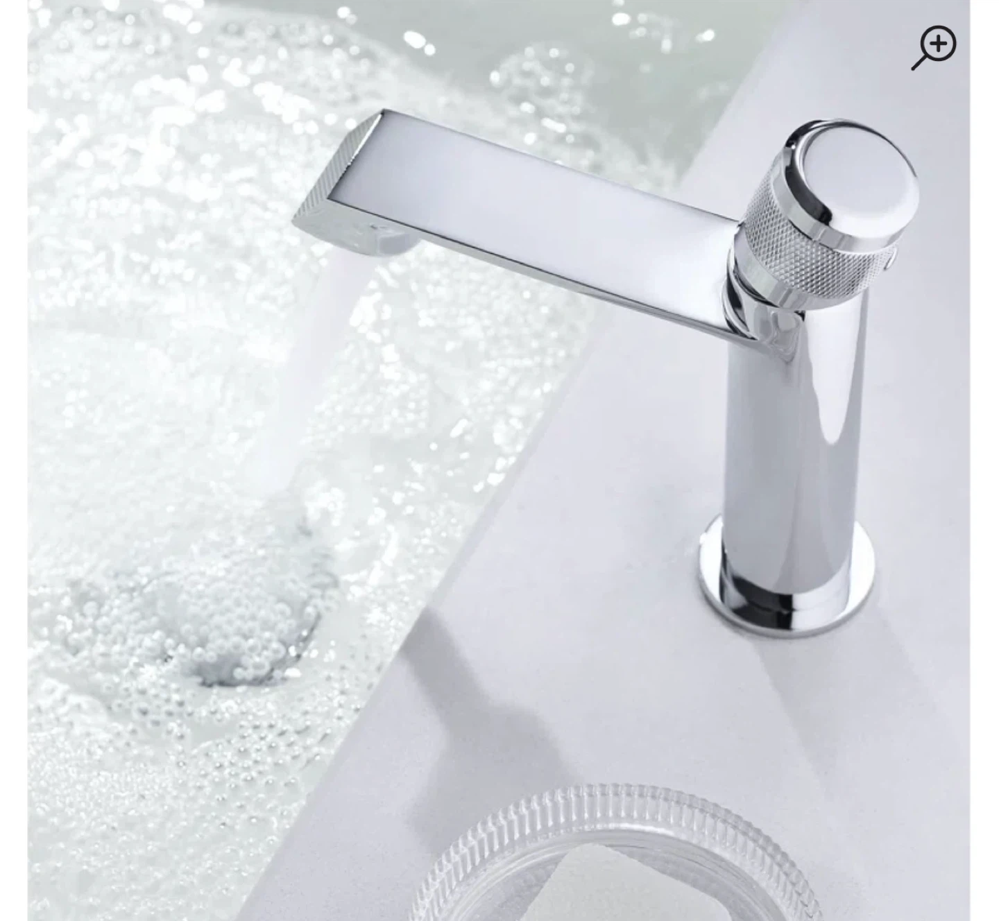 Chrome Bathroom Faucet with Drain Assembly - photo 2