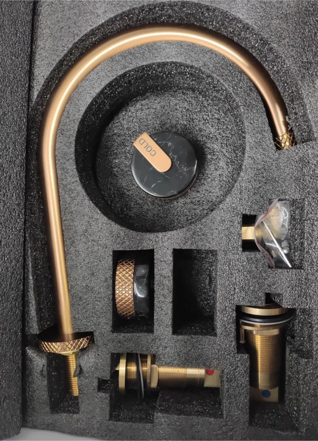 Gold Bathroom Faucet with Matching Drain - photo 2